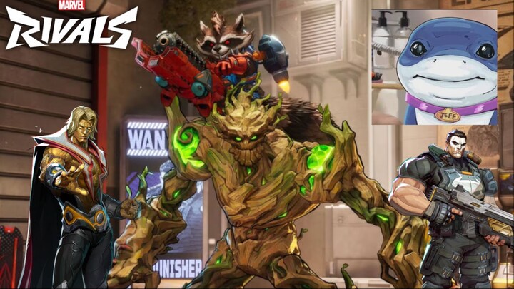 Marvel Rivals Jeff Shark, Groot, Punisher, Adam Warlock Kill Compilation | SpontanGaming