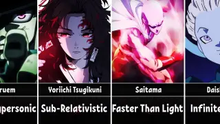 How Fast Are The Characters in Anime | Anime Characters Ranked By Speed