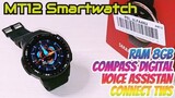 Smartwatch Ram 8GB 1500 musik Bisa Connect Ke TWS Dilengkapi Compass Digital 300Mah - MT12