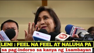 JUST IN : LENI OFFICIAL NG ININDORSO NG 1SAMBAYAN BILANG KANDIDATO SA PAGKAPANGULO 2022