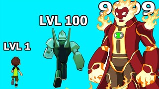 Tiến Hóa EVOLUTION BEN 10 Từ 1 Cậu Bé Thành Thần Lửa HEATBLAST - Ben Ten Run - Top Game - Thành EJ