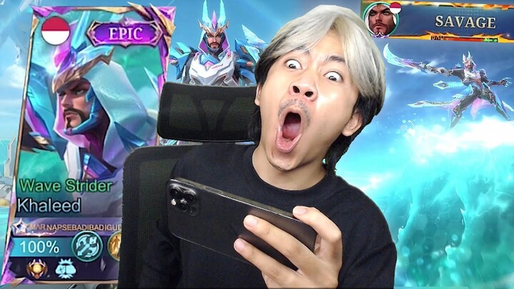 REVIEW SKIN EPIC KHALEED WAVE STRIDER AUTO SAVAGE - Mobile legends