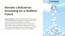 Biovatic LifeScience: Innovating for a Healthier Future