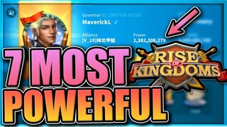 7 Highest Power Players [$ Millions spent] Rise of Kingdoms Summer 2022