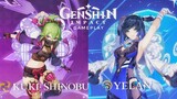 Yelan and Kuki Shinobu Gameplay | Full Showcase | Genshin Impact