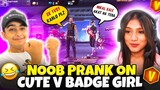 Funniest Noob Prank On Cute V Badge Girl Youtuber 🤣