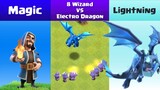 Every Level Wizard VS Every Level Electro Dragon | Clash of Clans