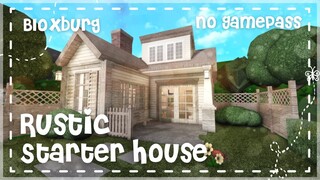 No Gamepass Rustic Starter House | Speedbuild & Tour | Roblox Bloxburg | Tapioca