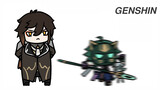 [AMV]Những trận chiến vui nhộn của các nhân vật trong <Genshin Impact>