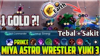 MIYA ASTRO WRESTLER YUKI SKILL 3 STAR-CORE EARTH + PRINCE 7 SYNERGY MAGIC CHESS MOBILE LEGENDS