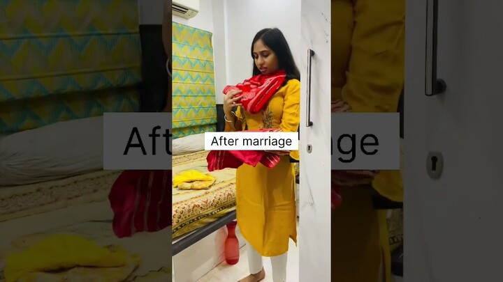 Before marriage vs after marriage..Relatable #marraige #marriedlife #couple #relatable #shorts