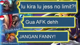 Prank Fanny Darat,  Pertandingan : 23, Winrate : Tidak Ada - Mobile Legends