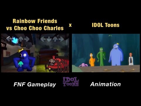 Rainbow Friends VS Choo Choo Charles | Blue & Green GAME x FNF Animation