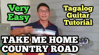 TAKE ME HOME COUNTRY ROAD | BASIC GUITAR TUTORIAL FOR BEGINNERS