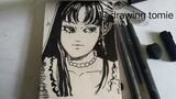 drawing tomie from Junji ITO colection