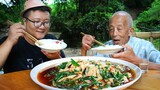 "Huang hou tumis kucai", hidangan gurih dan renyah pendamping nasi
