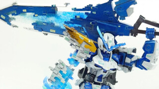 像素风格蓝色异端高达模型（by 模友）