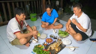 Ba ông thợ làm chòi nay họp mặt cá tai tượng chiên giòn || việt miền tây