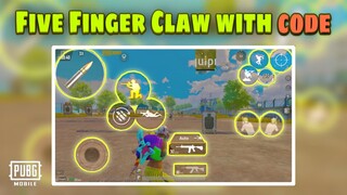 PUBG MOBILE 5 Finger Claw Control Settings +Code | BGMI