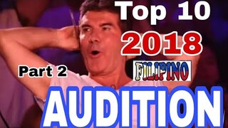 TOP 10 FILIPINO AUDITION  PART 2