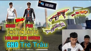 [Free Fire] Bé Chanh Chơi Lớn Đầu Tư 100.000 Kim Cương Cho Trẻ Trâu Nếu Làm Được Điều Này