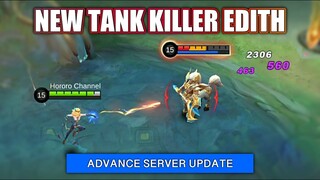 EDITH THE NEW TANK KILLER IN NEW ADVANCE SERVER UPDATE