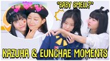 Don't Fall In Love With LE SSERAFIM' Maknae Line Challenge - Kazuha And Eunchae Moments