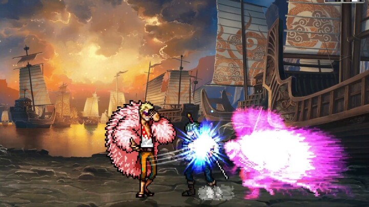 [One Piece MUGEN] Màn trình diễn kỹ năng của Doflamingo (Chương Shichibukai)