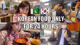 Eating only Korean food for 24 hours 🇵🇰🇰🇷 Pakistani In Korea