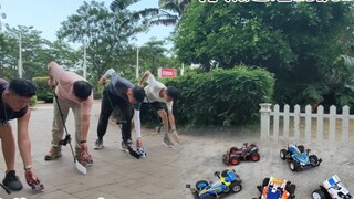 Street mini 4WD, challenge of Coconut City gym, 4WD boy running method superstar