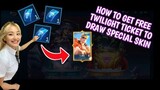 How to get free twilight ticket to draw special skin party box event in mobile legends