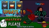 AFS | Update 19 should add *New* SWORD STYLE MASTERY|Update SUG|ROBLOX