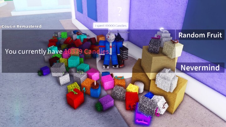 Buying (100+ FRUITS) from Devil Fruit Cousin and GIVEAWAY in Blox Fruits