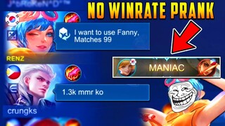 NO WINRATE PRANK! UMIYAK KAKAMPI KO DAHIL SAKIN! - MLBB