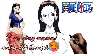 Drawing Nico Robin One Piece. simple gak pake ribet