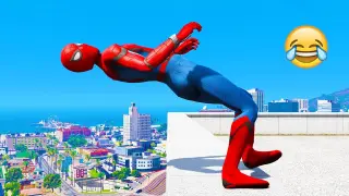 Funny Moments In GTA 5 - Spider-Man #3