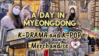 KDRAMA and KPOP MERCHANDISE in MYEONGDONG | A DAY IN SEOUL