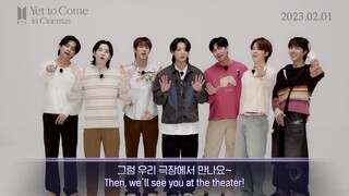 BTS (방탄소년단) 'Yet To Come in Cinemas' Announcement