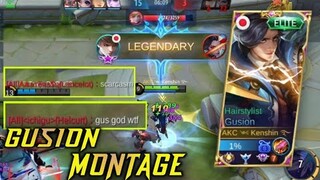 FASTER COMBO DELETE ENEMY TEAM DISAPPOINTED TO WIN, MY #1ST GUSION MONTAGE KENSHIN | MOBILE LEGENDS