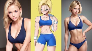 [Ai] Dragon Ball x Android18 | Anime in Real Life | AI Generated   #Cosplay #Aiart #AICoserLover