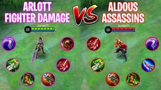 Arlott Damage Vs Aldous Assassins 500 Stack