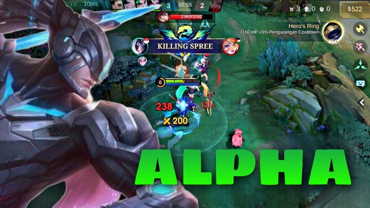 ALPHA BEST DAMAGE DI MOBILE LEGENDS ☠️