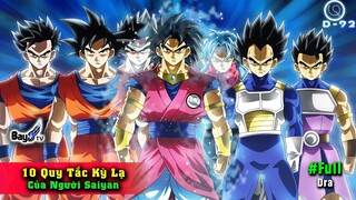 10 Quy Luật Kỳ Lạ mà dân tộc Saiyan phải tuân theo - Thế hệ Gen X Saiyan