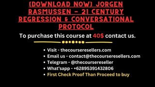 [Download Now] Jorgen Rasmussen - 21 century regression & Conversational protocol