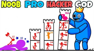 NOOB vs PRO vs HACKER vs GOD in Stick War Hero Tower Defense