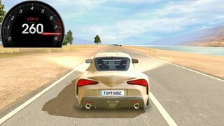 2020 Toyota Supra A90, 260km/h Top Speed on Santorini Driving School Sim