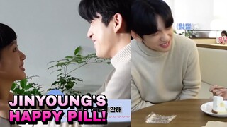 When Jinyoung can't stop laughing, smiling and giggling in front of Kim Go Eun! | Yumi's Cell S2