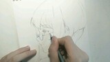 [Lukisan] Menggambar gadis berambut pendek|<群青>|YOASOBI