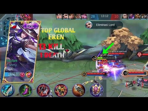 13 KILL!  FANNY GAMEPLAY [TOP 1 GLOBAL 2021 INDONESIA] Pro Player. Mobile Legends