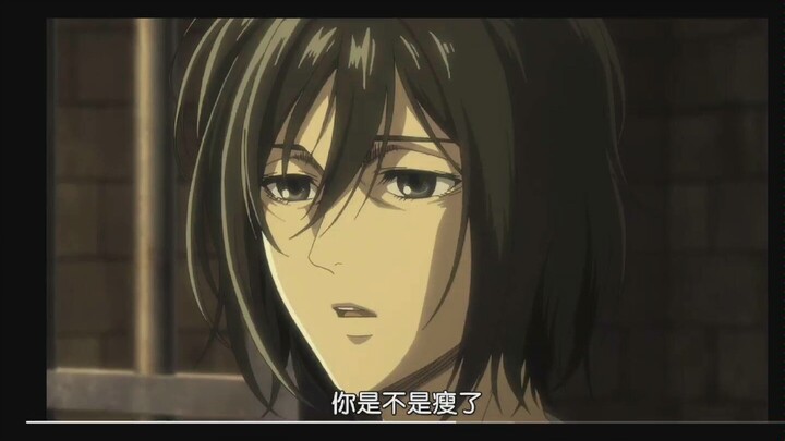 When Ellen said to Mikasa, did you lose weight? Mikasa table emotional person